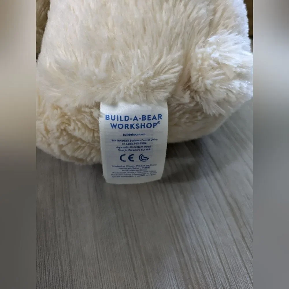 Build a bear créeme beige white teddy bear